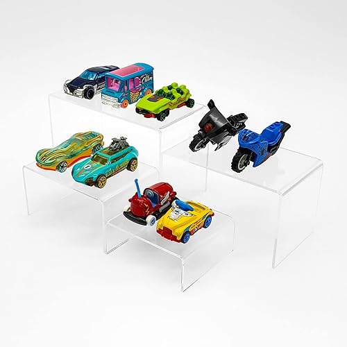 Miniatura 5 de 8Pcs Acrylic Display Risers(6",5",4" 3") Clear Product Stand,Cupcakes Holder Dessert Display Transparent Showcase Stands, Candy Bar Risers, Acrylic