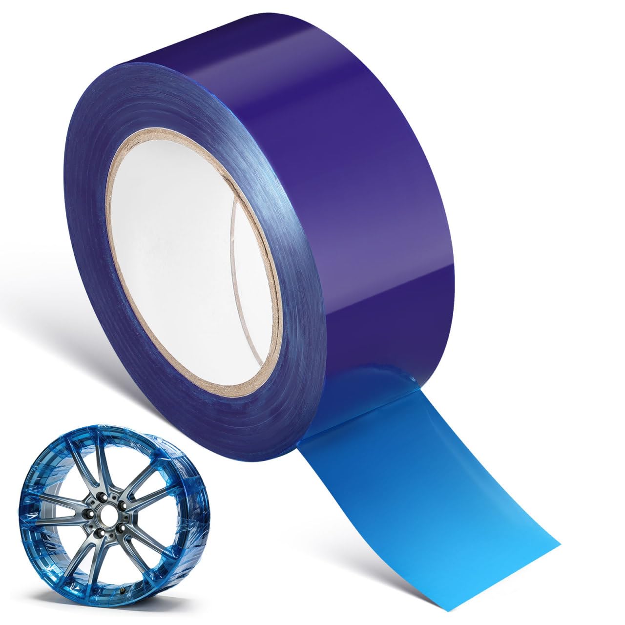 Happyyami Pe Blaues Felgenschutzband Für Auto Kratzschutz Folie Einfache Installation Strapazierfähiges Pe Material Hohe Haftung Für Reifenfelgen Und Radnaben