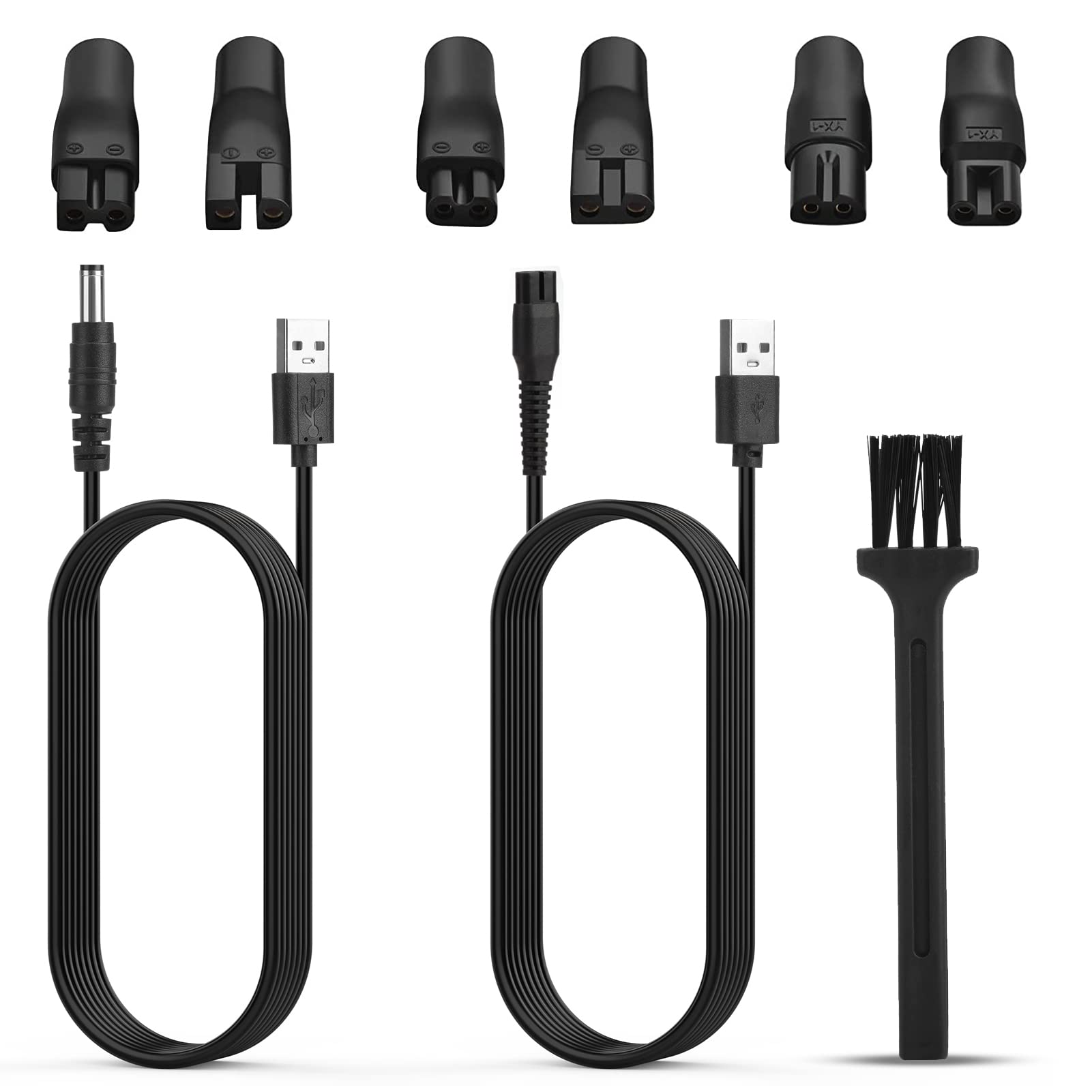 6 in 1 Charger USB Adapter Kit, for Philips One Blade Shaver Charger Cable 5521(5V 9W), Compatible with Electric Hairdressers Shavers, Beauty Instruments, Purifiers, Table Lamps and More