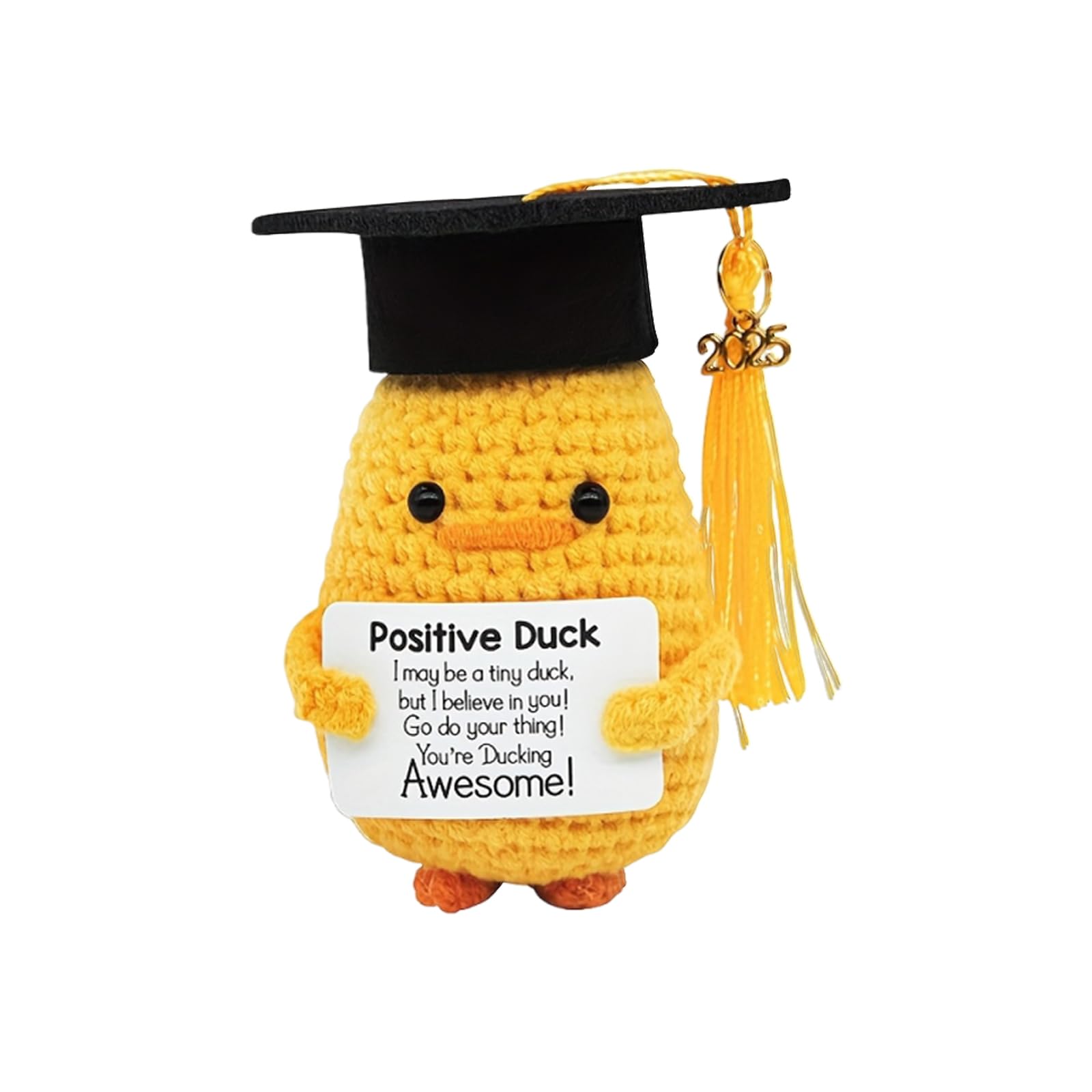 Graduation Gifts, Inspirational Positive Duck with Cap and Greeting Card Graduation Gifts Class of 2025