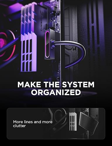 Miniatura 4 de AsiaHorse Hydrus-24PIN - Cable de extensión de fuente de alimentación para PC ARGB LED, cable de extensión de alimentación de placa base de alambre