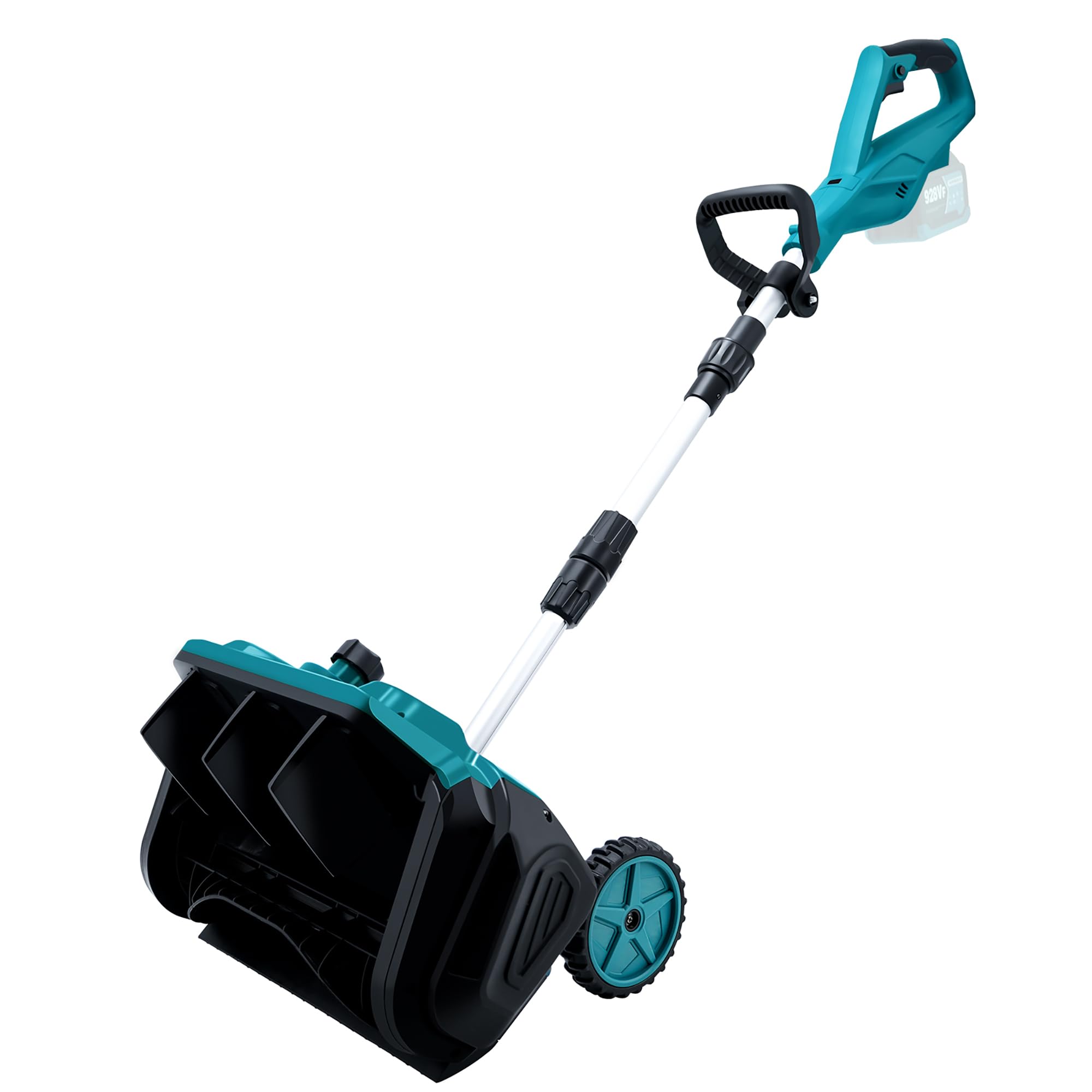 Akku Schneefräse für Makita Akku 18V,1000W Elektrische Schneefräse mit Rollen, Arbeitsbreite 32 cm, max.Schneehöhe 18 cm,Wurfweite 6m,30° Einstellbar (Blau Ohne Batterie)