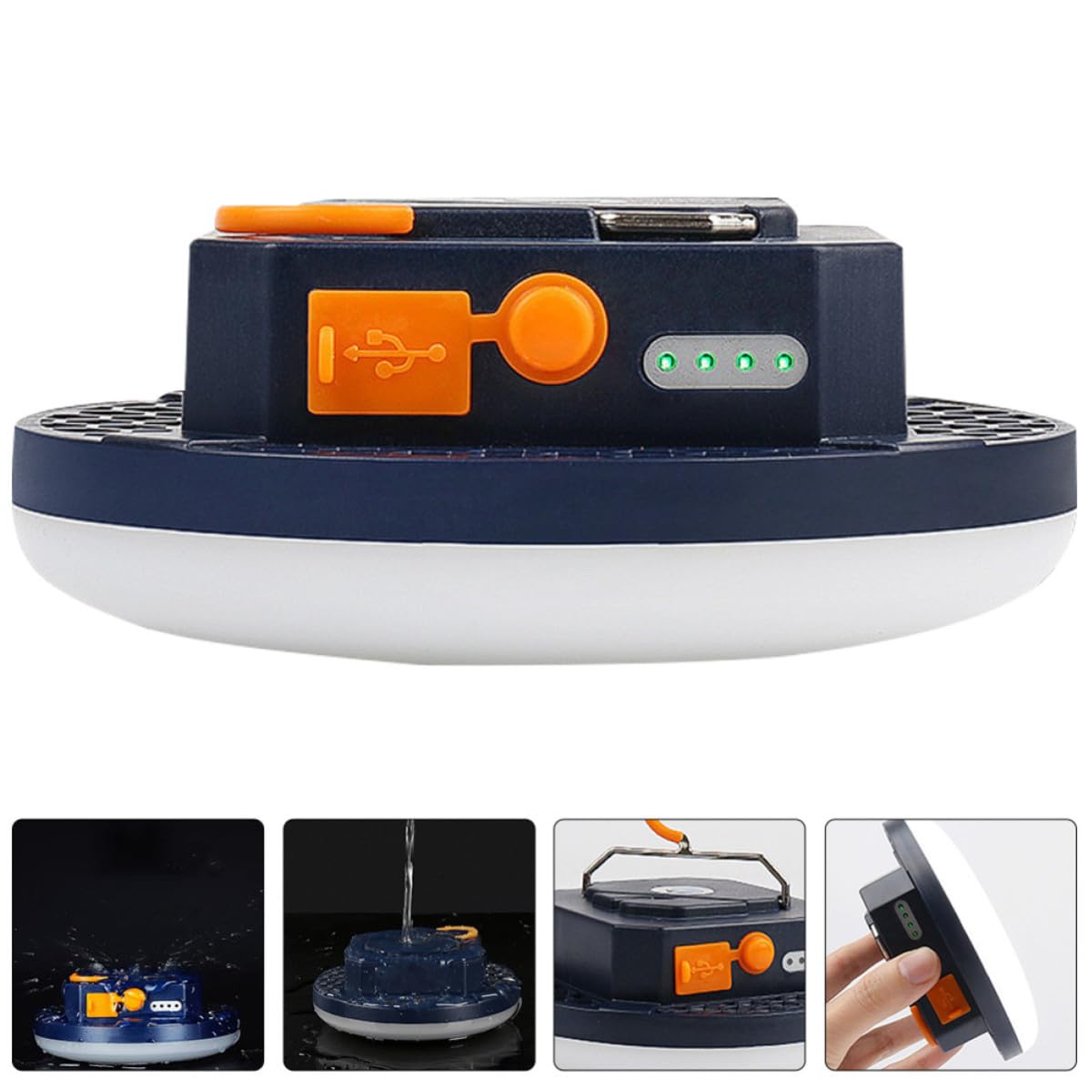 Lanterna da Campeggio Ricaricabile USB 7500mah Bianca | Lega di Alluminio Abs Pc, Uso Outdoor e Illuminazione D'emergenza, Struttura Compatta e Stabile
