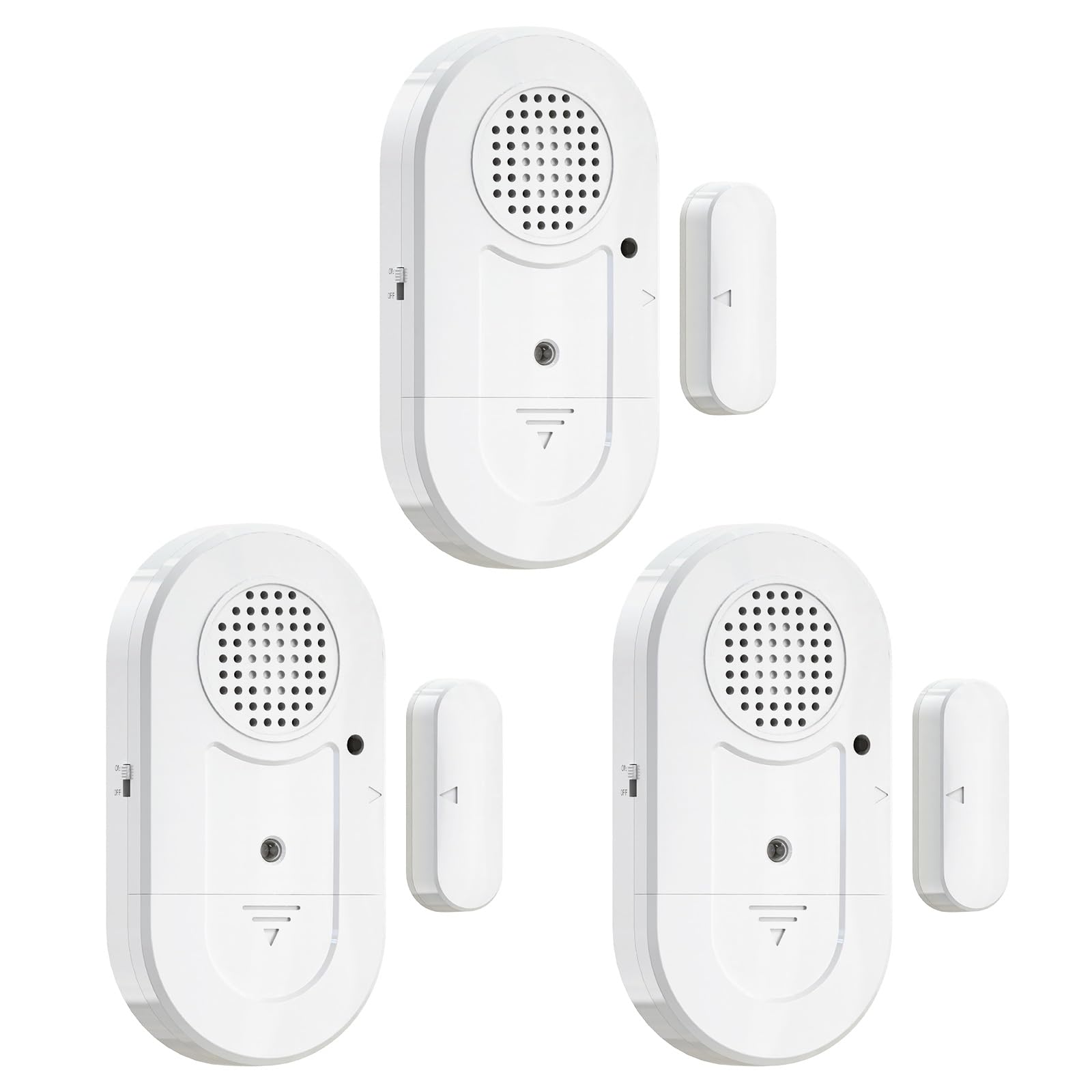 Sanjie Door Window Alarm Sensors, 3 Pack, 125dB, Volume Control