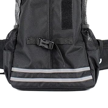 Aswadh Dog Carrier Breathable Corgi Carrying Bag Hiking Travel Pet Backpacks Black