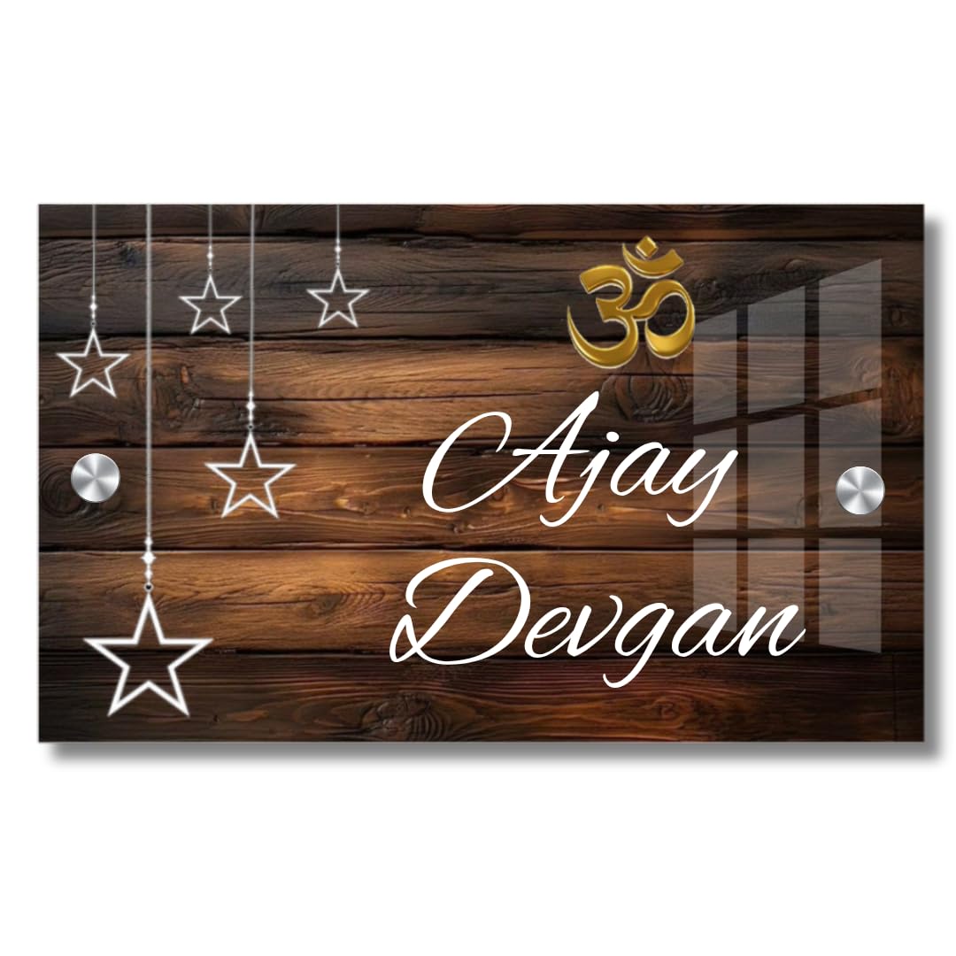 Customised Name Plate for Home Entrance, Acrylic, Golden, Wall Mount, 46x30 cm, Door Office Signage (12/18 inch) — Amazon image 14