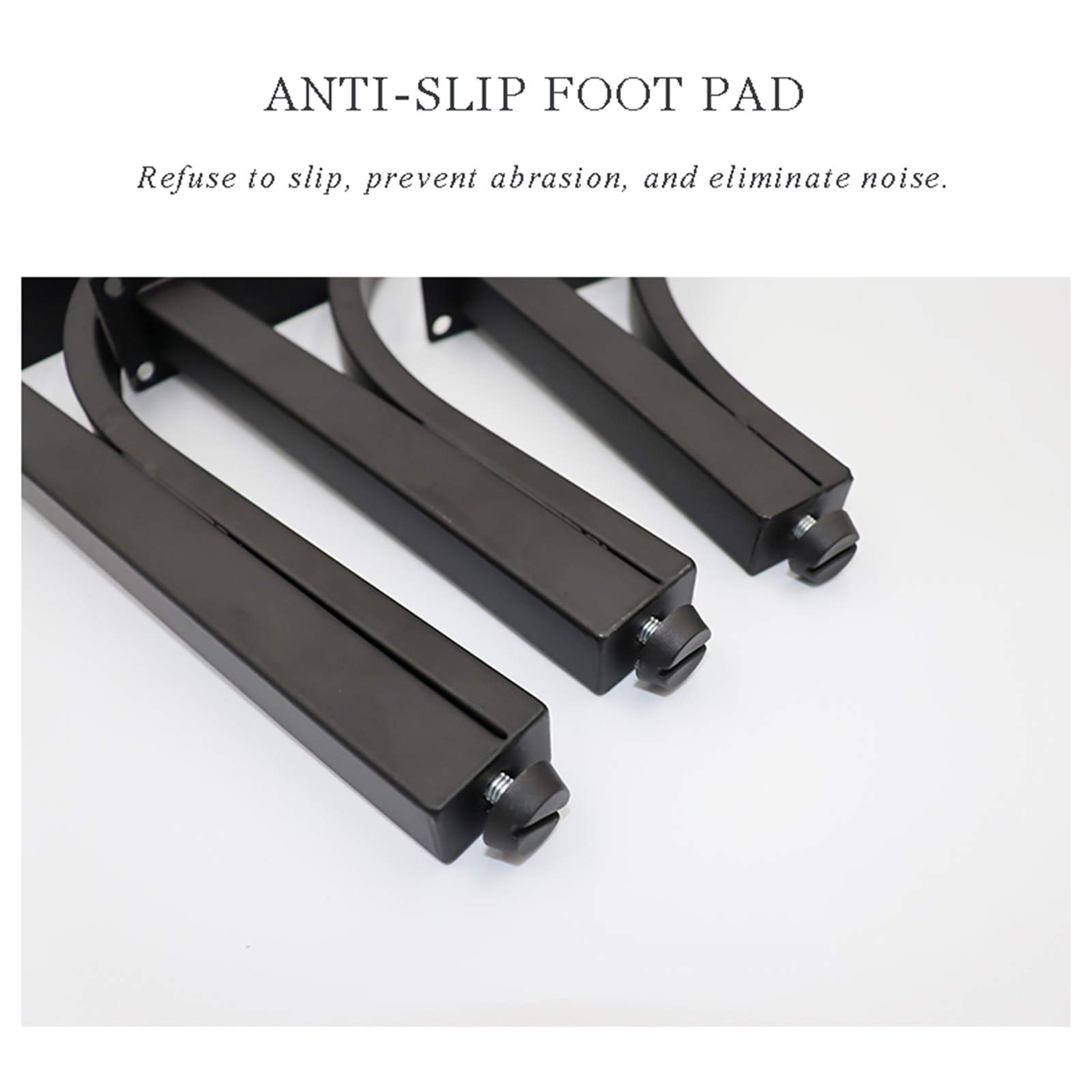 DLLY 4X Patas De Mesa,Pies De Mueble De Acero Inoxidable,Altura Regulable,para Sofás,Camas,Armarios,Sillas,con Placas De Montaje Y Tornillos,Patas De Armario Estabilizadoras,Negro,30cm/12in