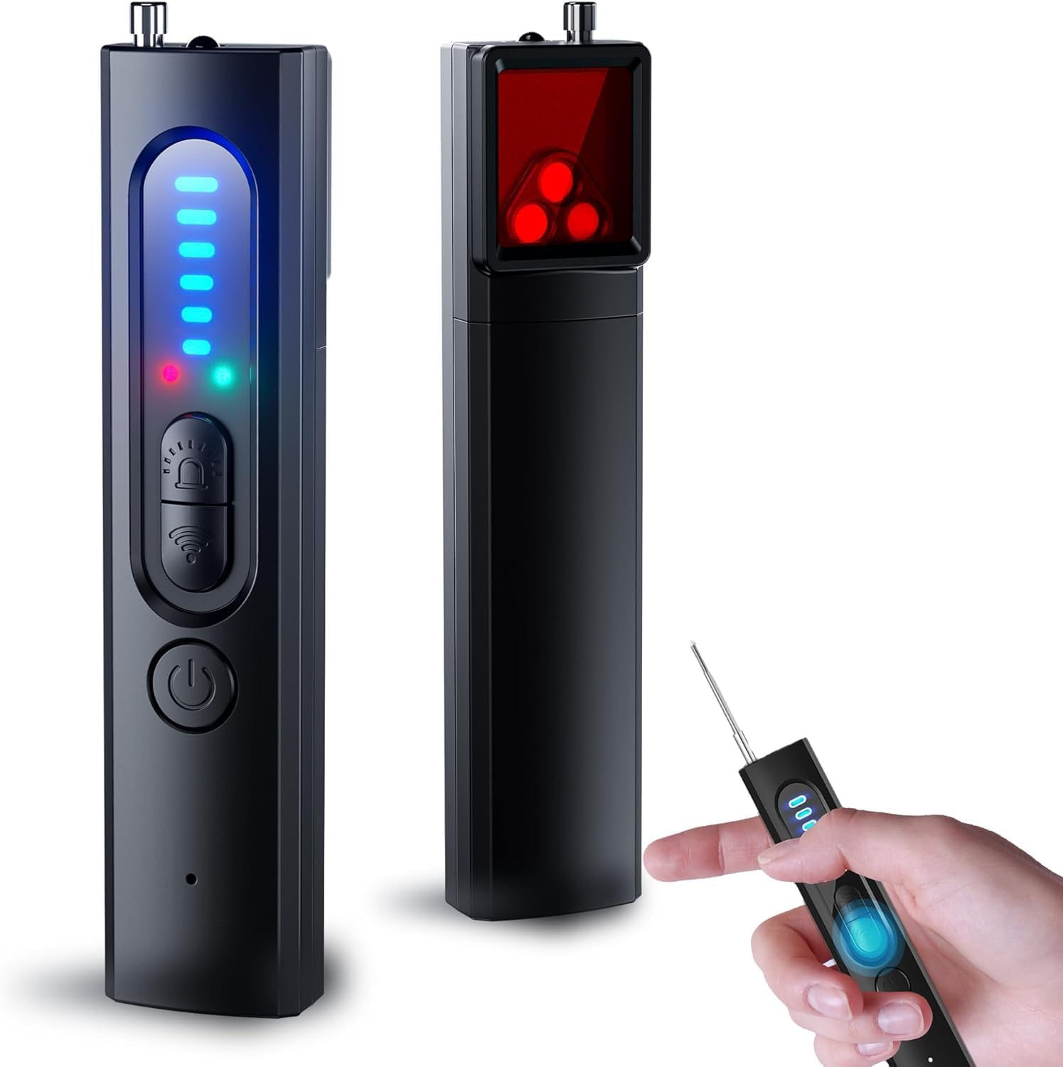 Hidden Camera Detectors, Listening Device Detector, Anti-Spy Detector, GPS Tracker Detector, Bug Detector Electronic Sweeper, RF Signal Detector, 30H Working Time, 5 Sensitivity Levels(Black)-image-49