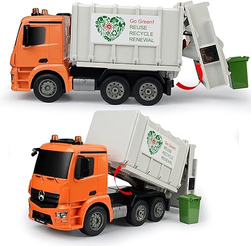Miniatura 18 de DOUBLE E Volvo Excavadora RC Excavadora de control remoto de juguete para niños, vehículos de construcción de función completa, juguetes con pala