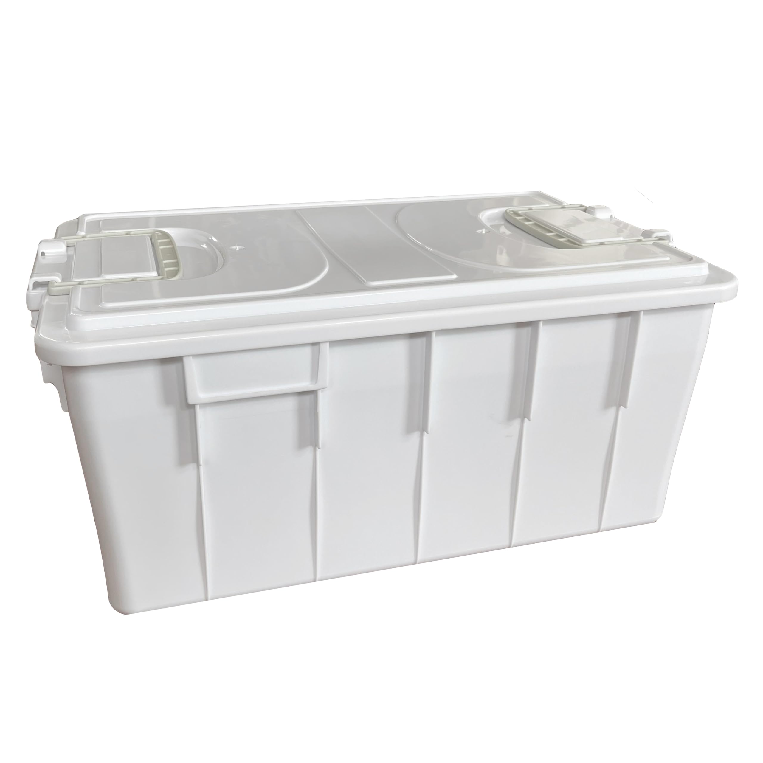 Mobil Plastic - Cassa Alimentare 40 Litri con Coperchio – Food Box, Plastica per Alimenti, Impilabile, Colore Bianco