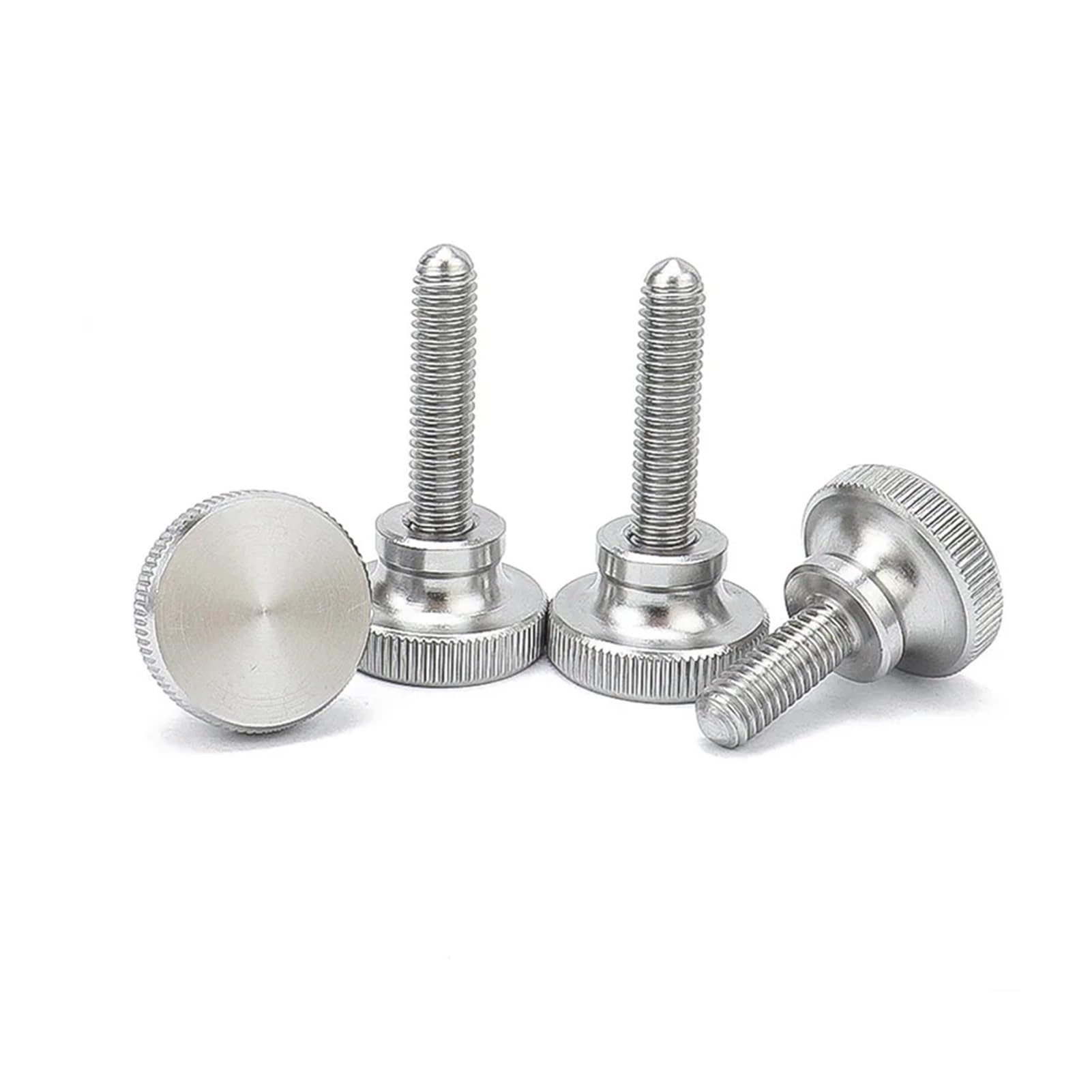 5 Tornillos de Mariposa de Cabeza Alta moleteados de Acero Inoxidable 304 A2-70, Tipo Liso, métricos, con Ajuste Manual.(M12x200mm)