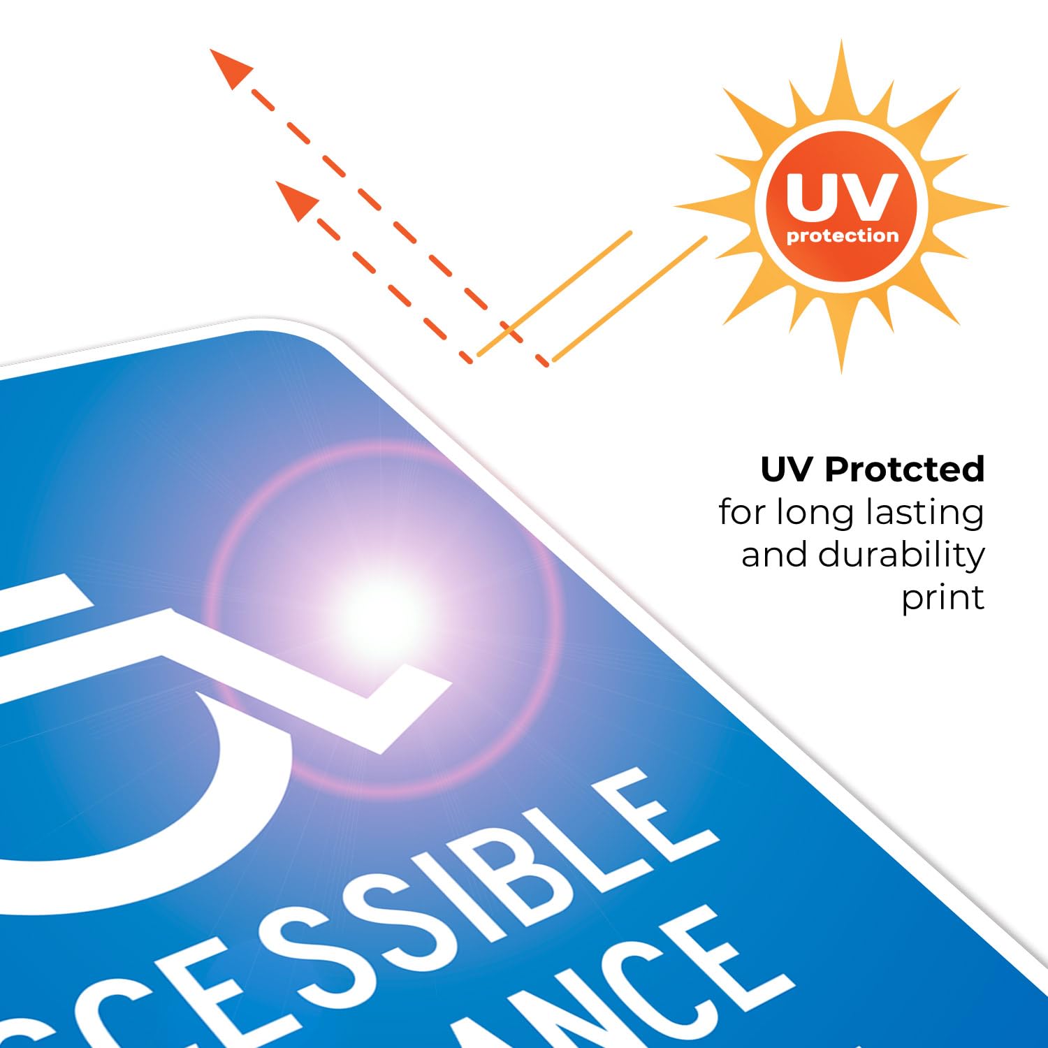 Accessible Entrance Left Sign, 18x24 Inches, Rust Free .063 Aluminum, Fade Resistant, Easy Mounting, Indoor/Outdoor Use, Made in USA