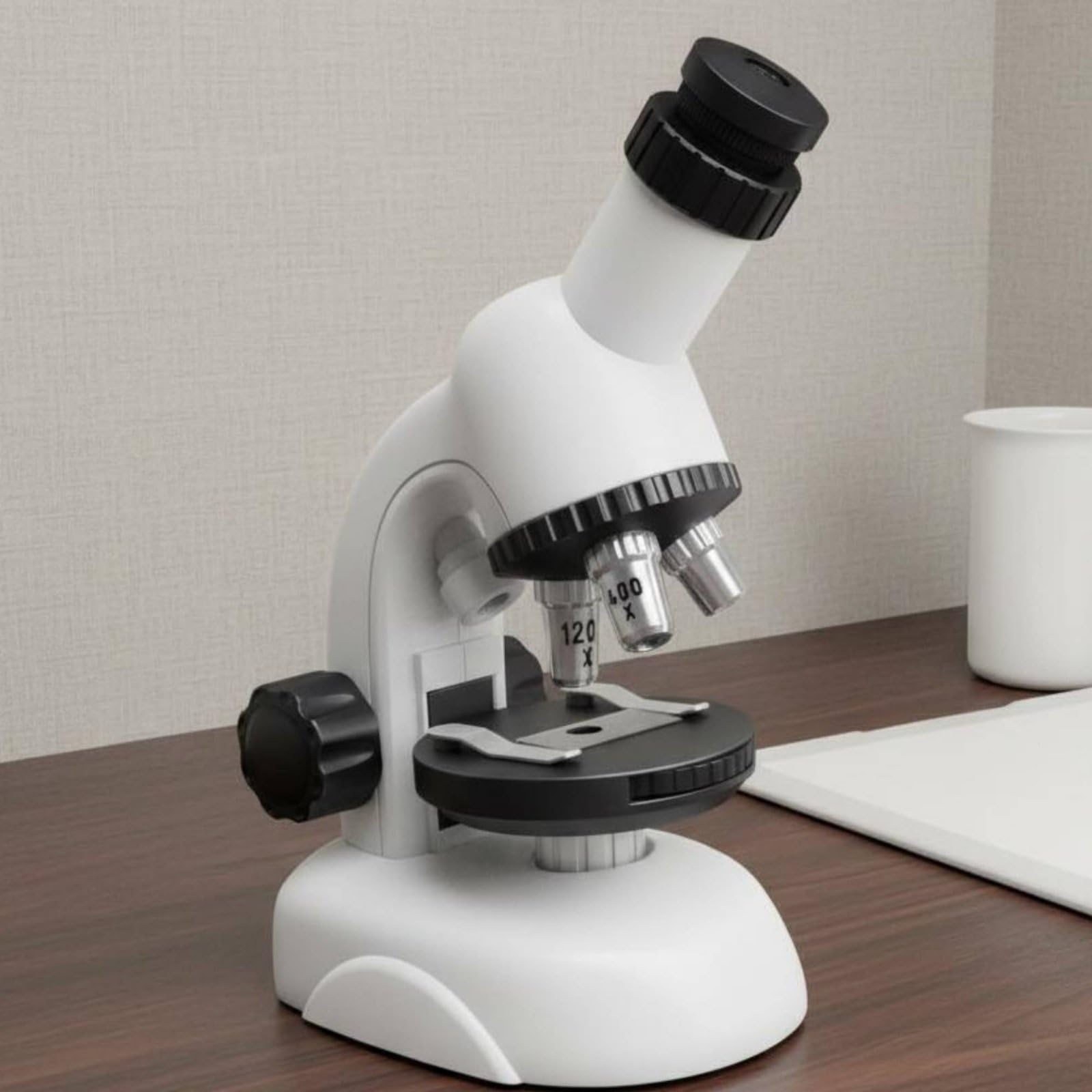 Harilla Microscopio Bambini Kit Microscopio Esperimento Scolastico Analisi Funzione Cognitive Curiosità Conoscenza Adatto per Studio Laboratorio Casa