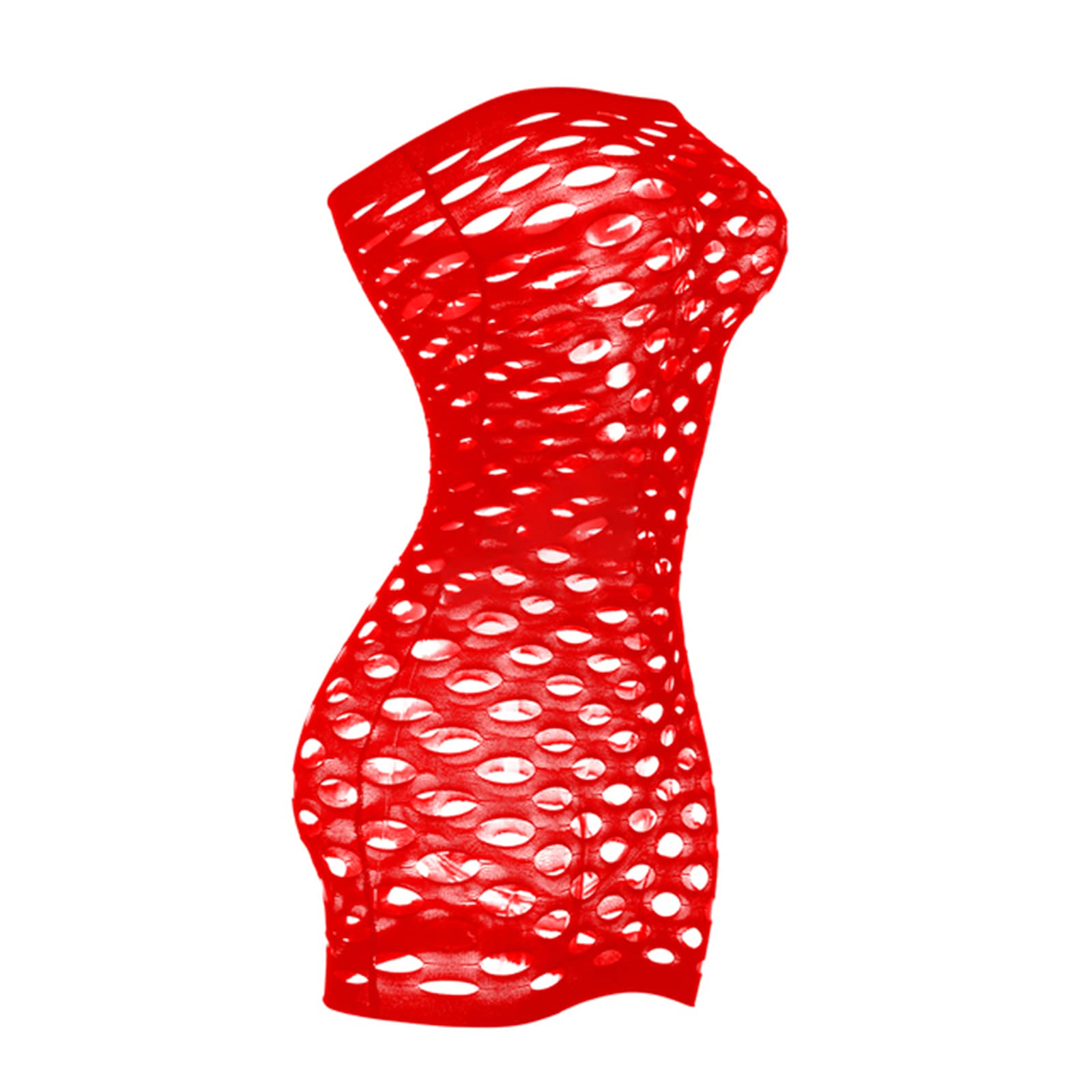 YQHWLKJ Sexy Lingerie Mesh Dress Erotic Lingerie for Women Sex Costumes Fishnet Underwear Elasticity Cotton Lenceria-Red