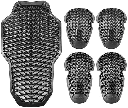 Full CE Level 2 Motorcycle Armor, Back Pad, Shoulder and Elbow Protection Set for Motorcycle Jacket Replacement, Unisex Adult