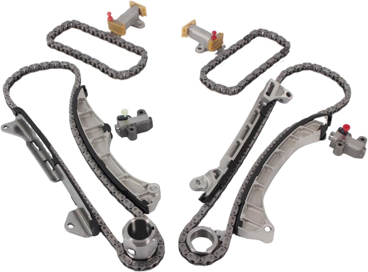 Engine Timing Chain Kit W/Tensioner Guide Rail Fit for 2009-2020 Toyota Tundra Sequoia Lexus LX570 2008-2020 Land Cruiser 5.7L V8 DOHC 3URFE
