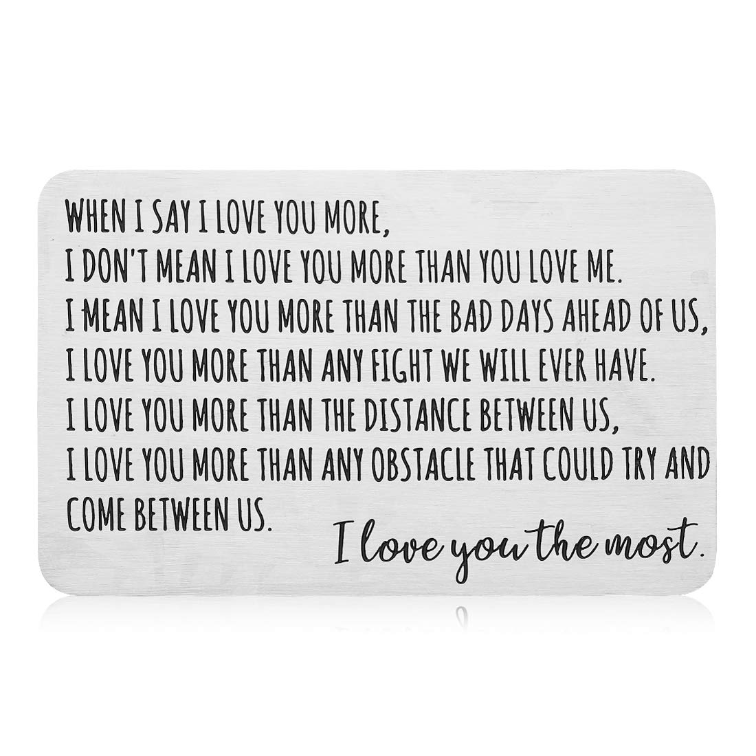 Wallet Insert Card for Boyfriend Husband Wife Gifts for Him Her Couple Gifts for Girlfriend Anniversary for Men Women Birthday Christmas When I Say I