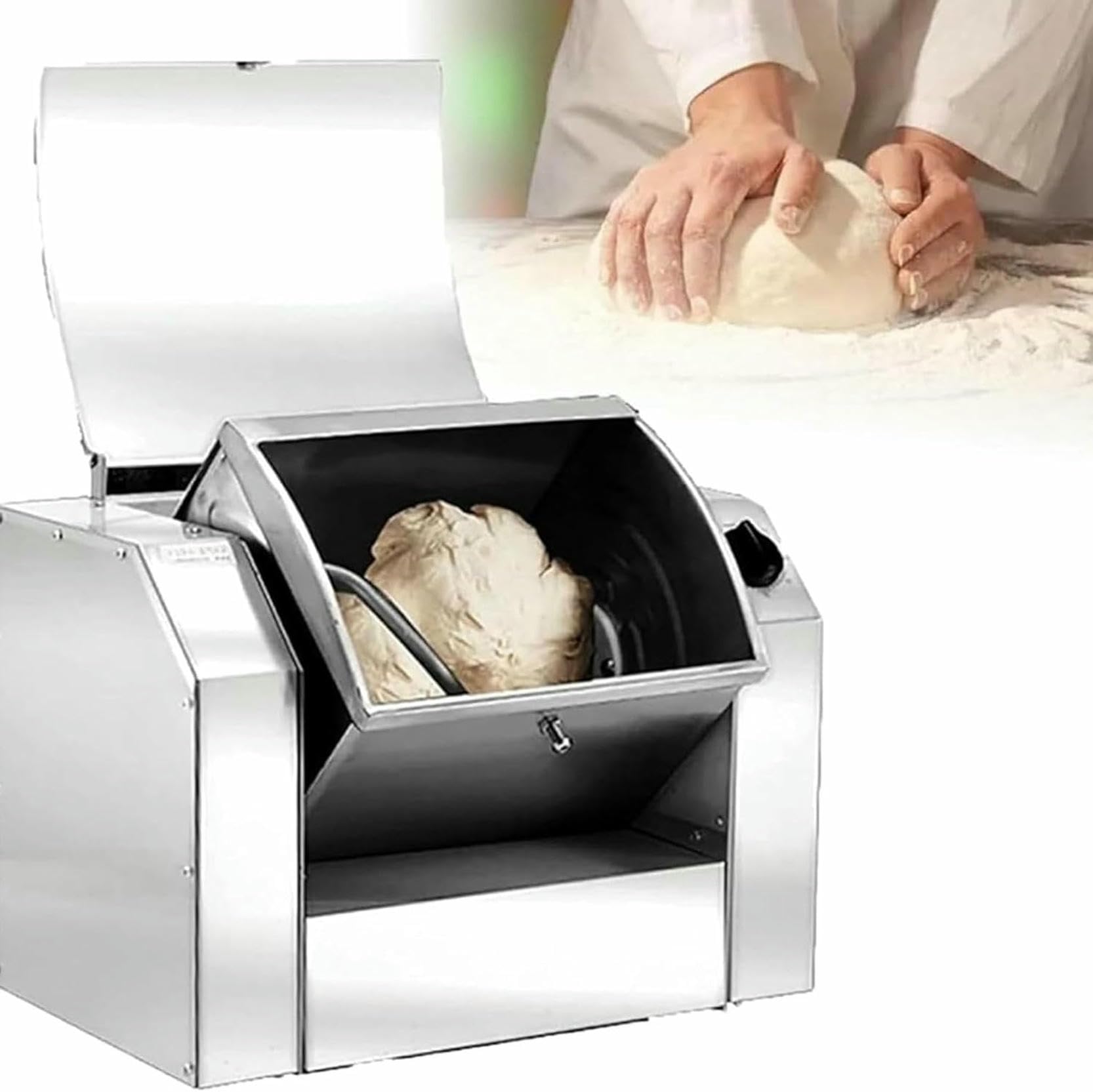 Impieno Commerciale, Stampante Farina, Stampante in Acciaio Inossidabile, Stampante, Stampante A Rotazione A 90 °, Utilizzato in Panetterie, Ristoranti, Pizzerie, 3 kg
