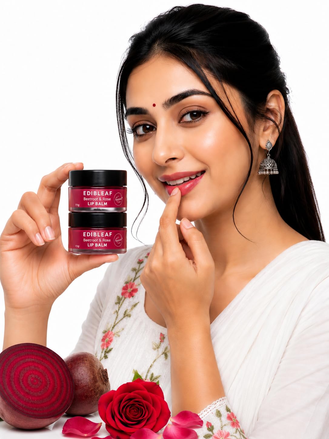 Organic Beetroot & Rose Lip Balm (2 Pcs - Pack of 2) | 100% Natural, Chemical Free Lip Care for Pink Lips | Nourishing & Hydrating Tinted Lip Balm for Men & Women-image-22