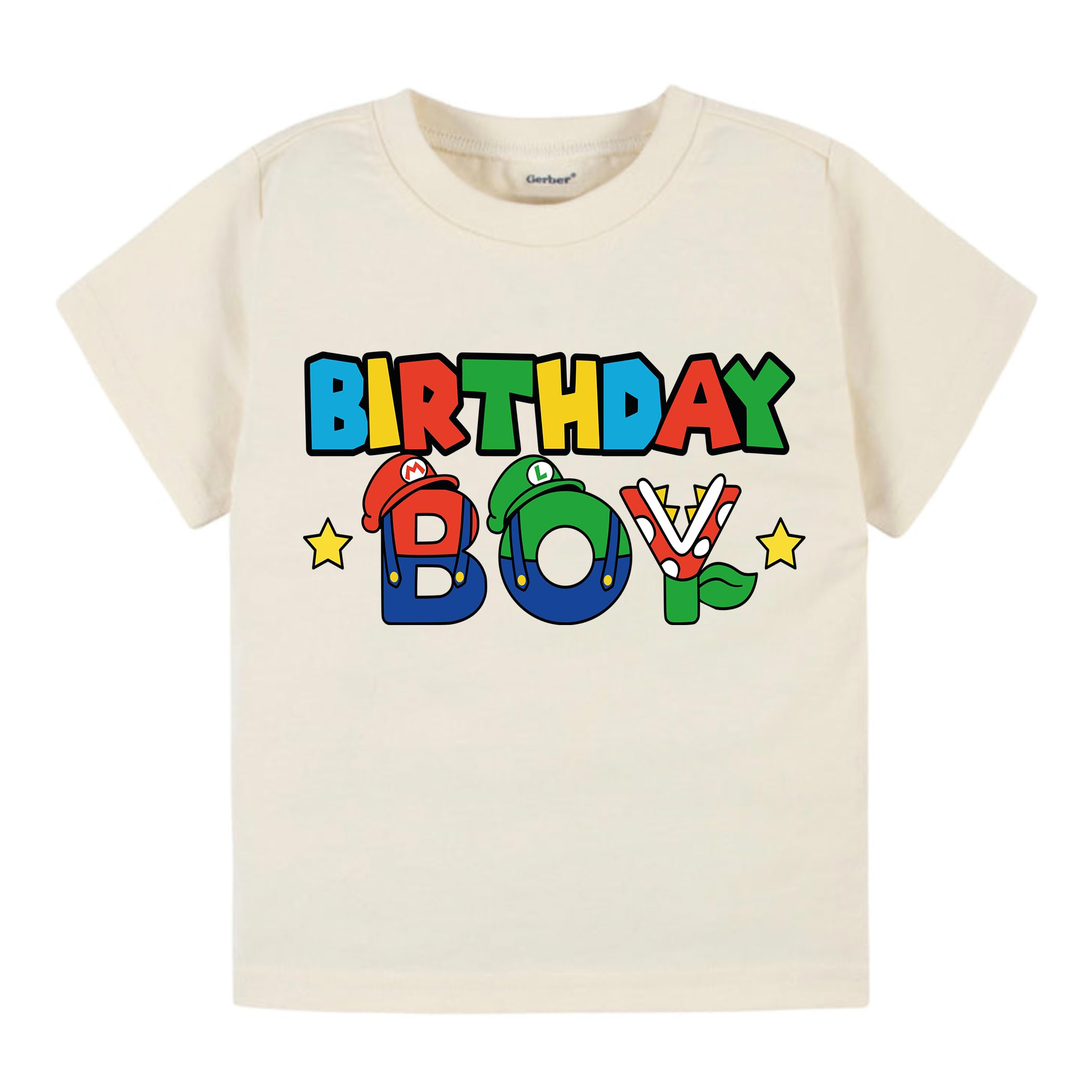 Lil' Daisy store birthday boy Gaming shirt Mario Birth-day boys Shirt toddler Boy 1st 2nd 3rd 4th 5th Party tee
