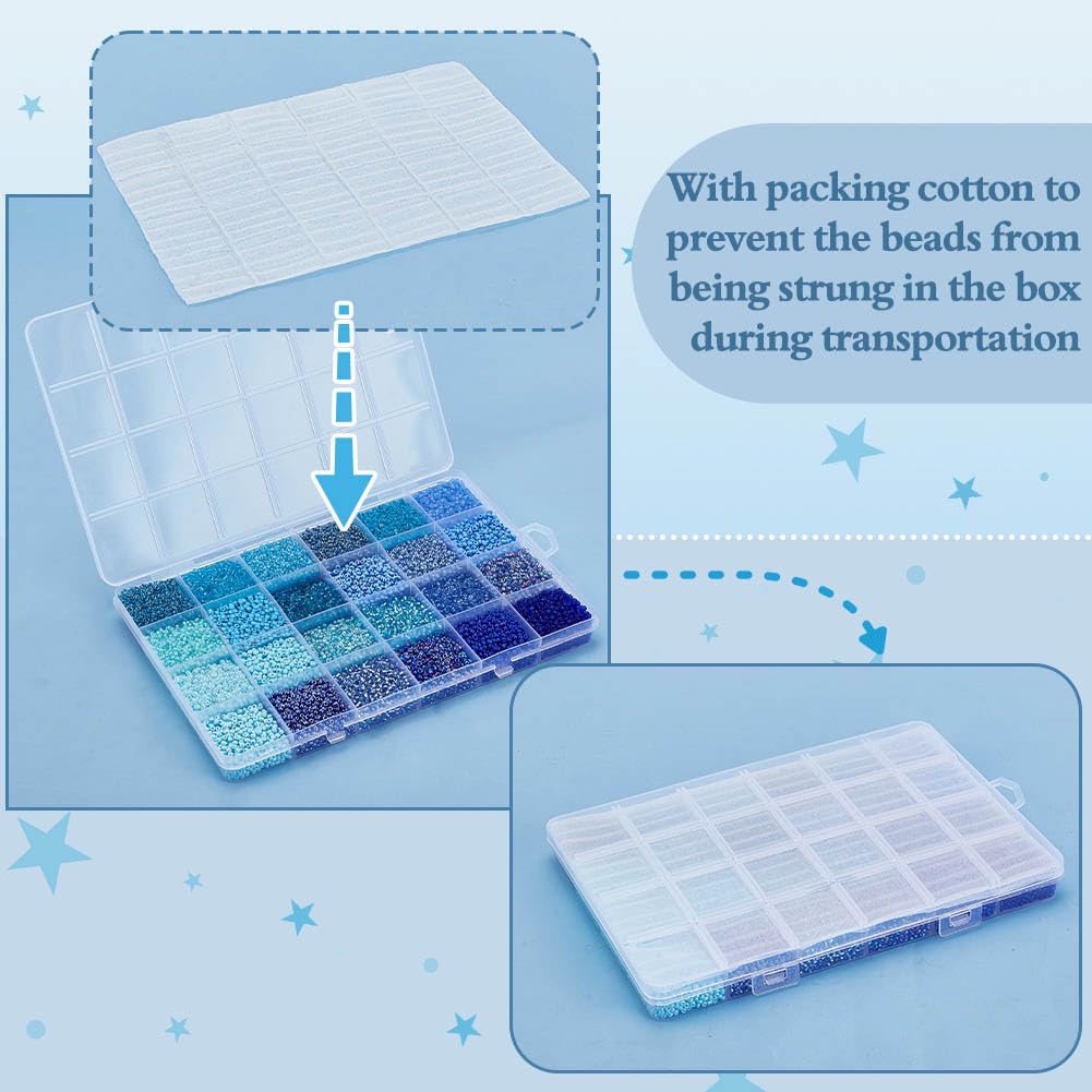 PandaHall Elite - 19500pcs 15 Couleurs Perles De Rocaille En Verre 2mm