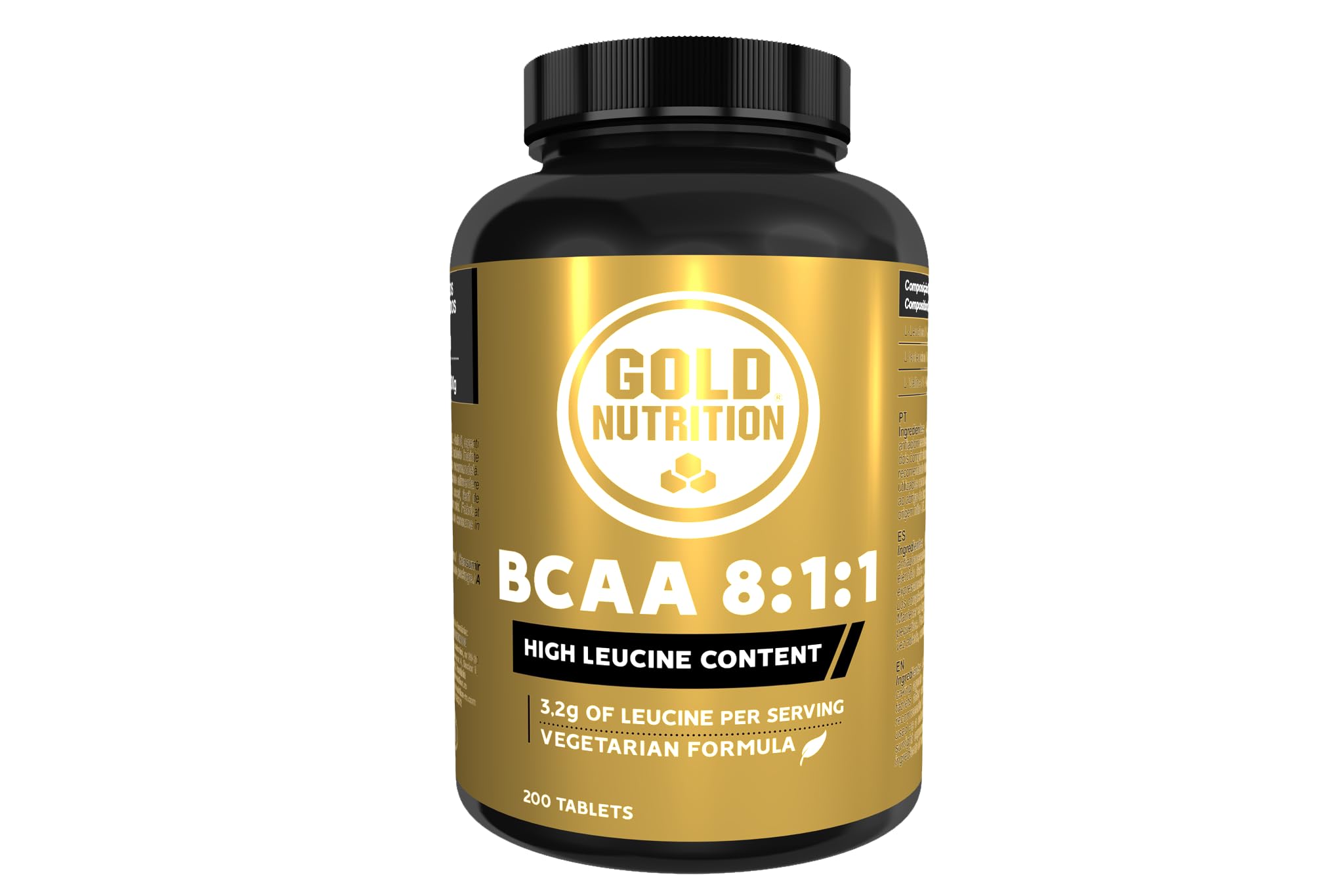 Gold Nutrition BCAA 8:​1:​1 Optimiza el Rendimiento y la Recuperación Muscular - Fórmula Avanzada de Aminoácidos de Cadena Ramificada con Alta Concentración de Leucina - 50 Servicios