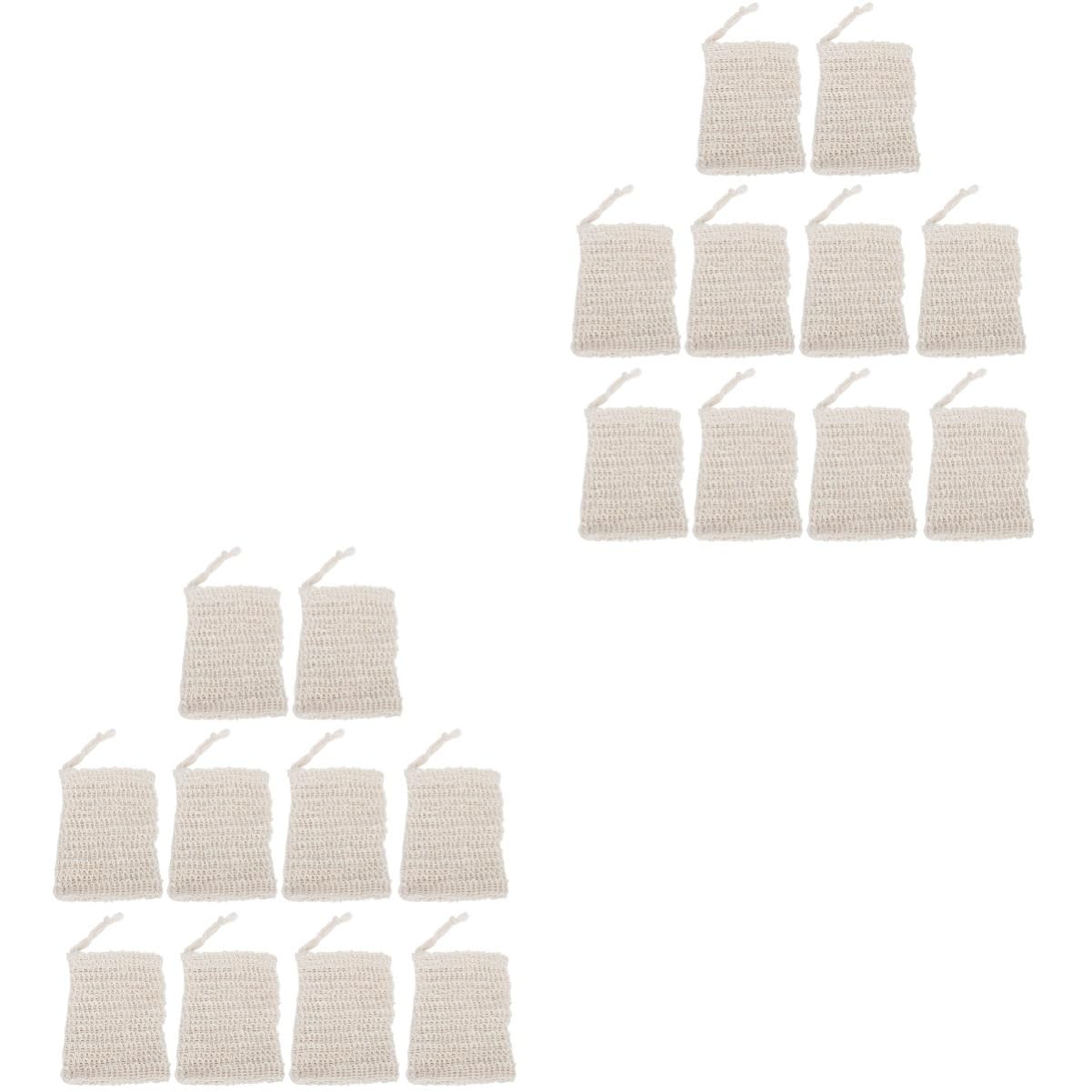 FRCOLOR 20 Pcs Soap Foaming Bag Dishwasher Hand Soap Dispenser Soap Maker Machine Soap Dish Travel Soap Tin Wipe Heater for Babies Exfoliating Loofah Pouch Soap Holder Soap Sock Co Ramie