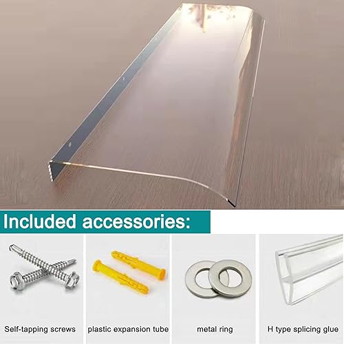 Miniatura 7 de KDDEON Toldo moderno para puerta de ventana, toldo duradero, toldo para frente de casa, refugio de lluvia para techos, toldo de puerta, resistente