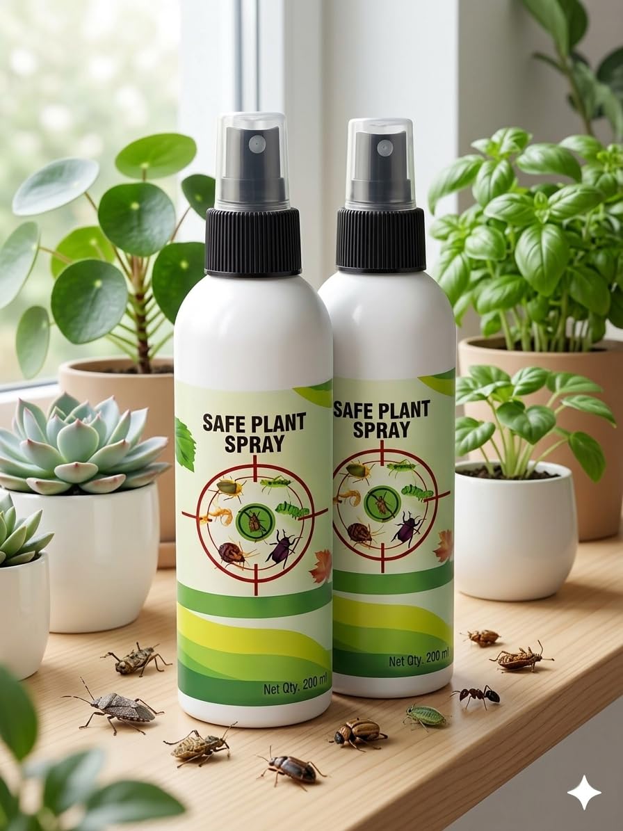 Safe Plant Spray for Indoor and Outdoor Plants, Pest Control Solution, 200ml, Pack of 002-image-41