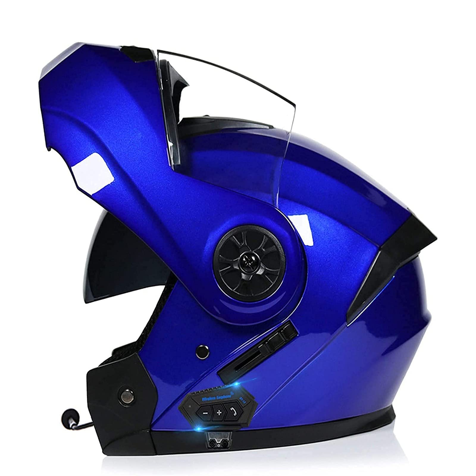 Bluetooth Flip Up Motocykl Kask Modułowy Zintegrowany Kask Motocyklowy ECE Certyfikowany Z Podwójnym Osłona Kaski Dla Dorosłych Kobiet I Mężczyzn Wygodne Motocykl Kask Dla Voice Dial Zestaw