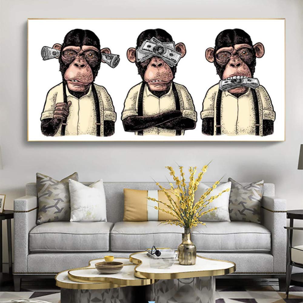 絵画　キャンバスプリント　ゴリラ　女の子　花 絵画 キャンバスプリント ゴリラ 女の子 花