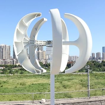Wind Generator 5000W Small Vertical Axis Wind Turbine Generator 5KW 12V 24V 48V With MPPT Low Noise Windmill For Home Farm Wind System Effectively Utilizes Wind ResourcesRed with Controller,12V