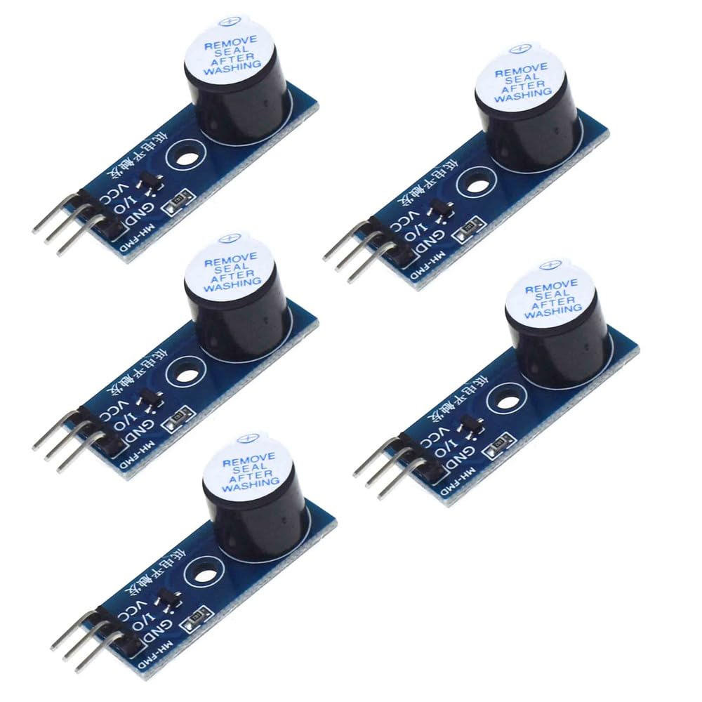 5PCS 3.3V-5V Low Level Trigger Passive Buzzer Module Without Oscillating Source GND Alarm Sound Computer Voice Industrial Sounder (active)