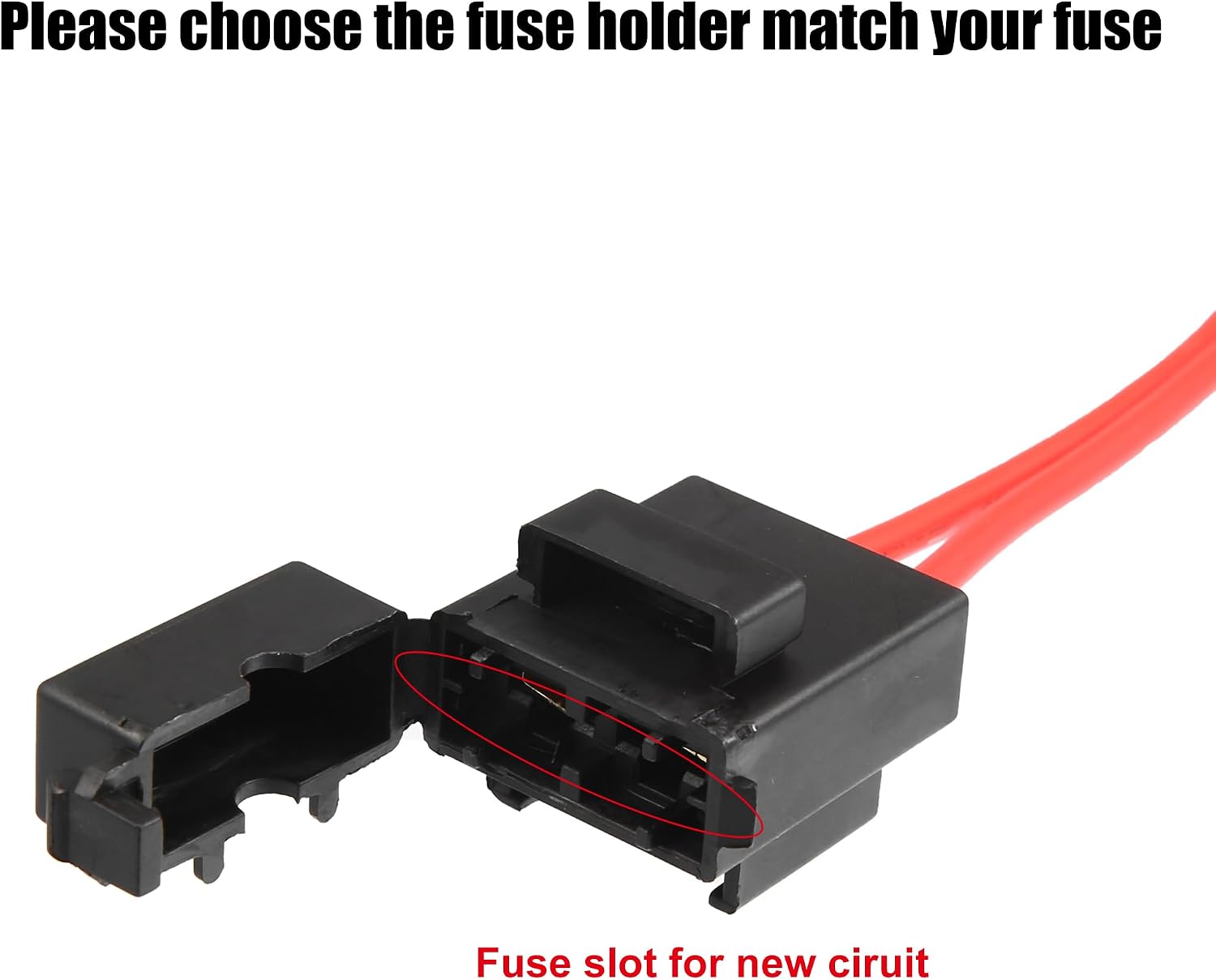 X AUTOHAUX 32V Standard Fuse Adapter Tap Fuse Kit with 2pcs 20A Blade Style Fuse for Cars Boats