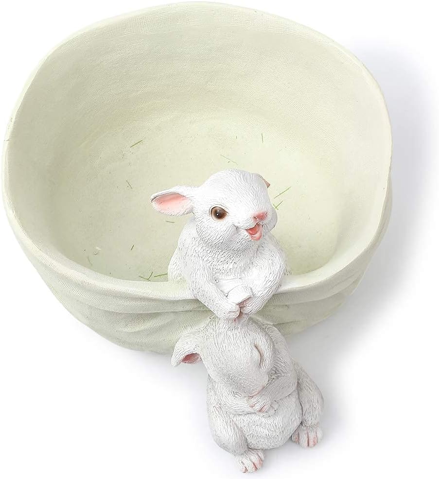 WONDHOME Rabbit Flower Pot Succulent Planter Garden Pots, Decorative Flower Pot, Animal Shaped Cartoon Planter Pots, Art Decorations(No Drainage Hole) : Garden & Outdoor
