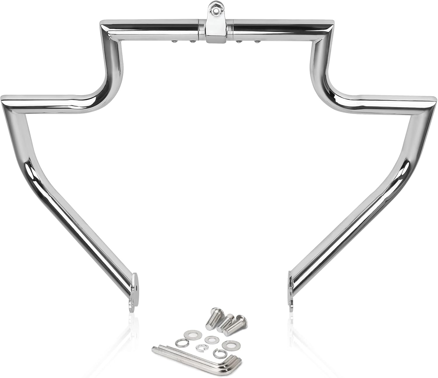 2009-2025 Chrome Touring Engine Guard Crash Bar Compatible with Harley Davidson Street Glide Road King Electra Trike Models Muscle Motorcycle Bumper
