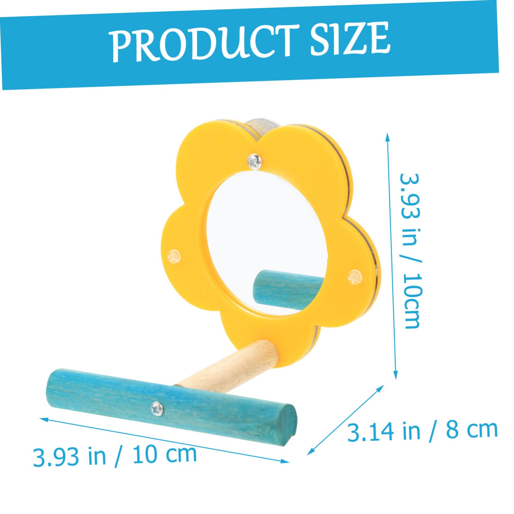 BESPORTBLE 5piezas Espejo Interactivo De Acrílico para Aves Juguete Educativo para Entrenamiento De Loros para y Decorar Jaulas De Aves