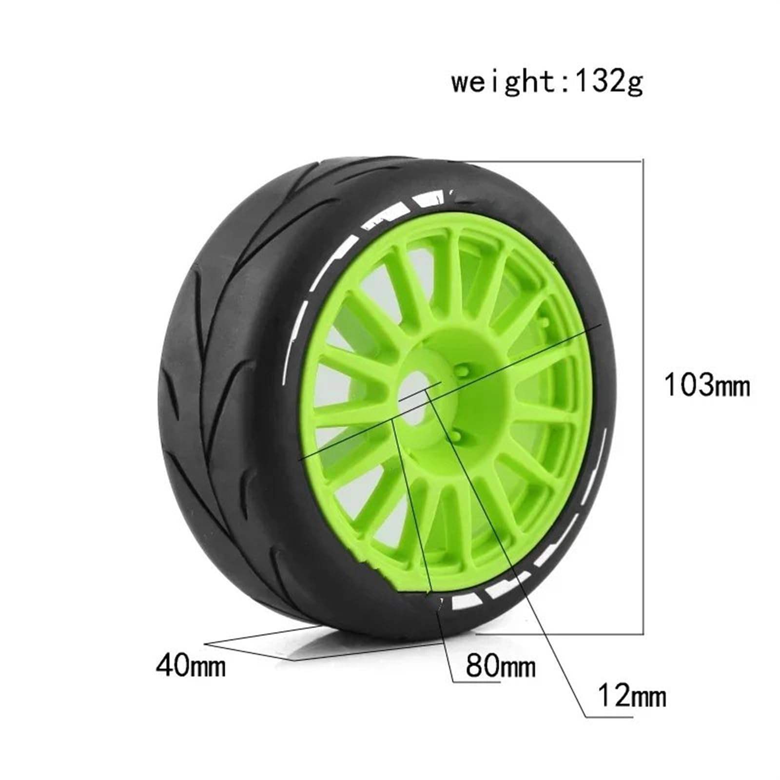 Compatibile Con ARRMA Per Trxs Per Redcat Per Team Per Losi Per Kyosho Per VRX Per HPI 1/8 RC Car Pneumatici 4 Pezzi Pneumatici In Gomma 12mm Hex RC Car Ruota