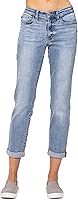 Judy Blue Mid-Rise Bleach Wash Boyfriend Jean - 82335
