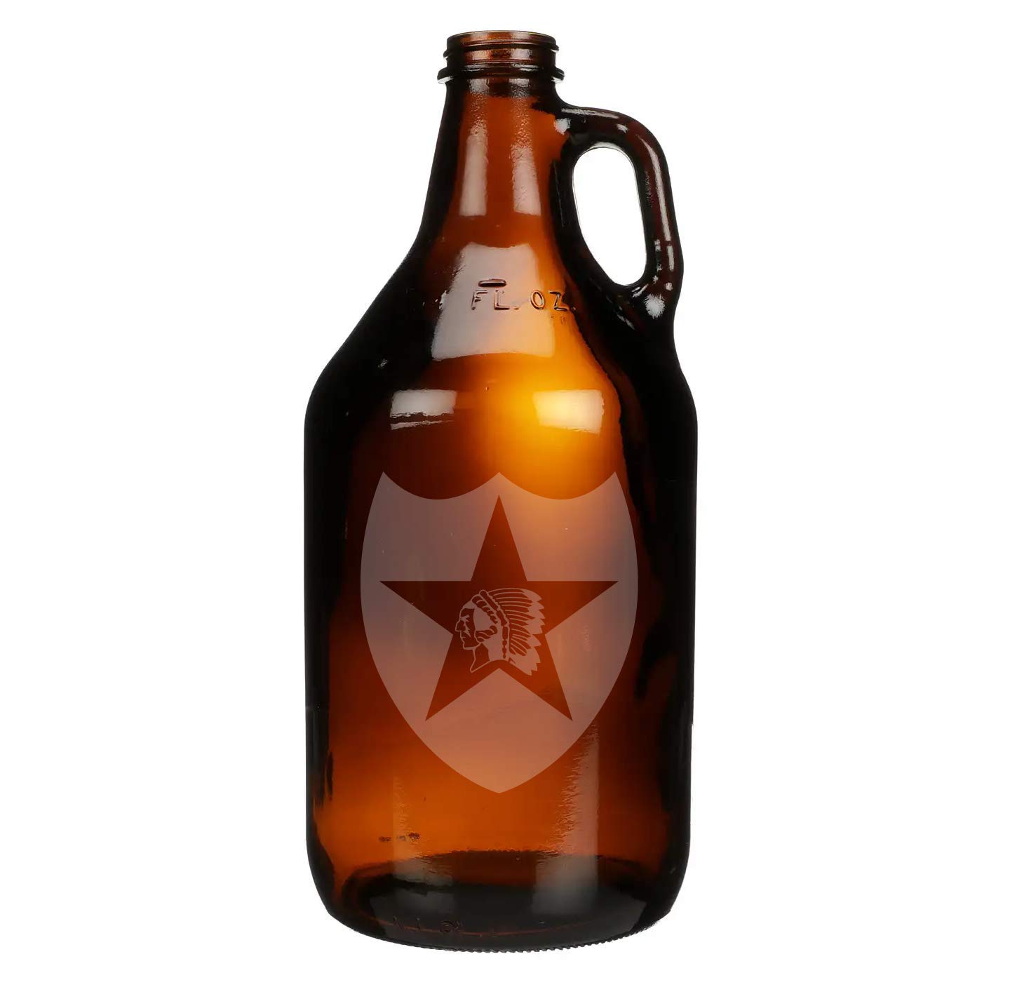 2nd Infantry Division US Army Insignia Shoulder Sleeve SSI Patch Etched Glass Beer Growler 64 oz