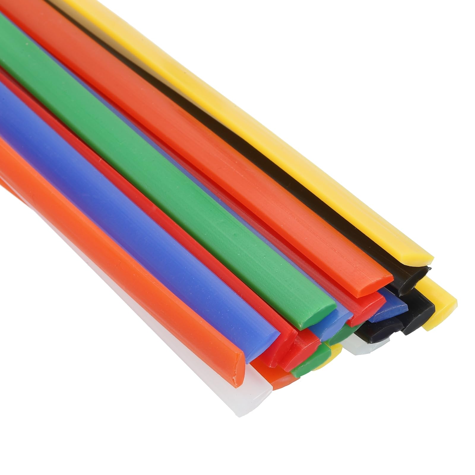 YELARXI Plastic Welding Rods, 10in HDPE Welder Rod High-Strength Waterproof Fit for Repairing Plastic Bumper Kayaks Car Bumpers Motorcycle Tanks DIY Crafts(21 Pack,7 Colors)
