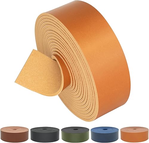 Correa de piel sintética de 1 pulgada de ancho y 90 pulgadas de largo, cuero suave de alta calidad para proyectos de manualidades, tiras de cinturón