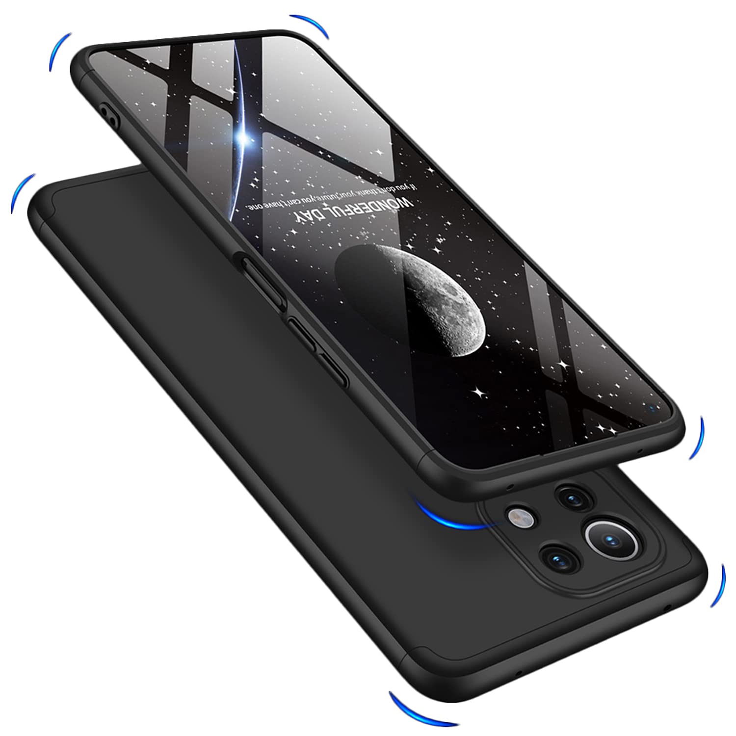 KAPA Poly Carbonate Double Dip Full 360 Protection Back Case Cover for Xiaomi Mi 11 Lite (Black) (B09CPZPL72) Amazon Price History, Amazon Price Tracker