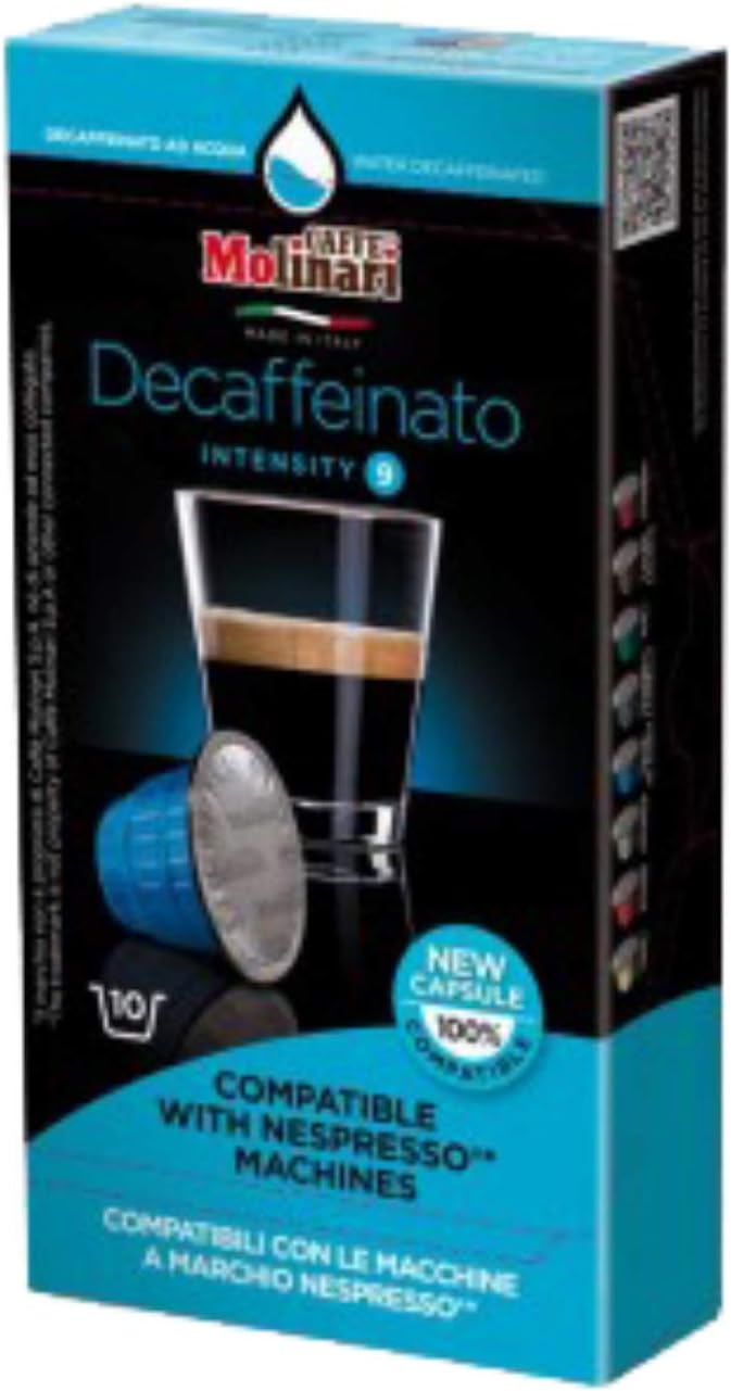 Molinari Decaf *Nespresso Comptible Regular Line Capsules Pods (20 capsules)