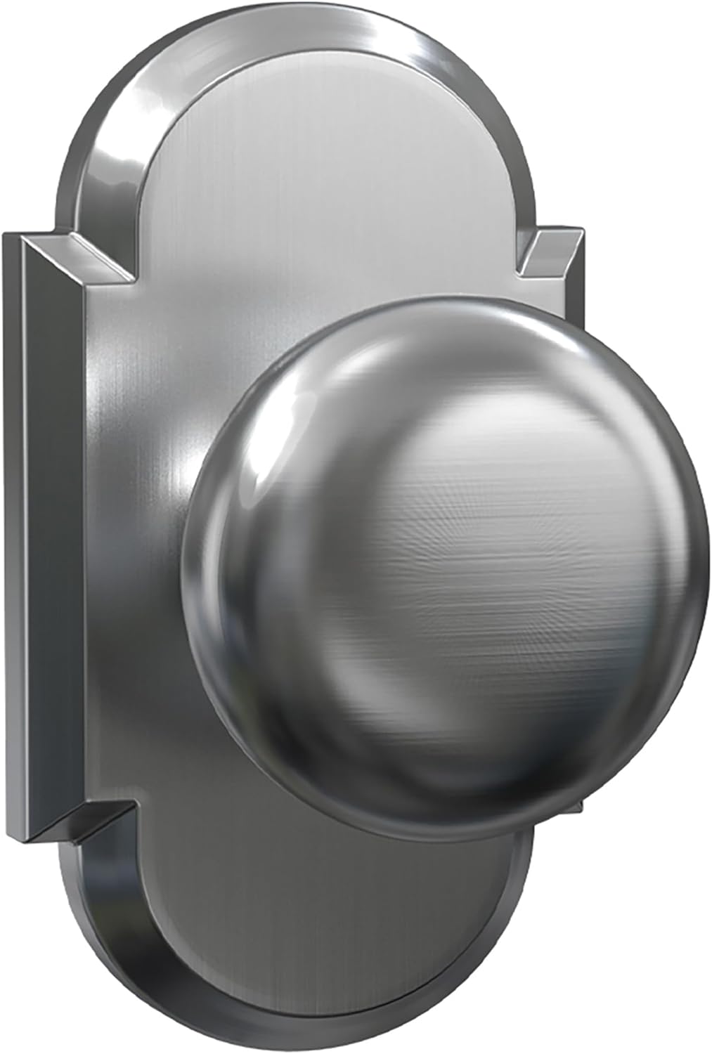 Delaney Hardware Bravura 906 Macon Knob Passage Lockset with Modern Arched Trim Scratch Resistant Door Knob for Hallway/Office, Matte Black