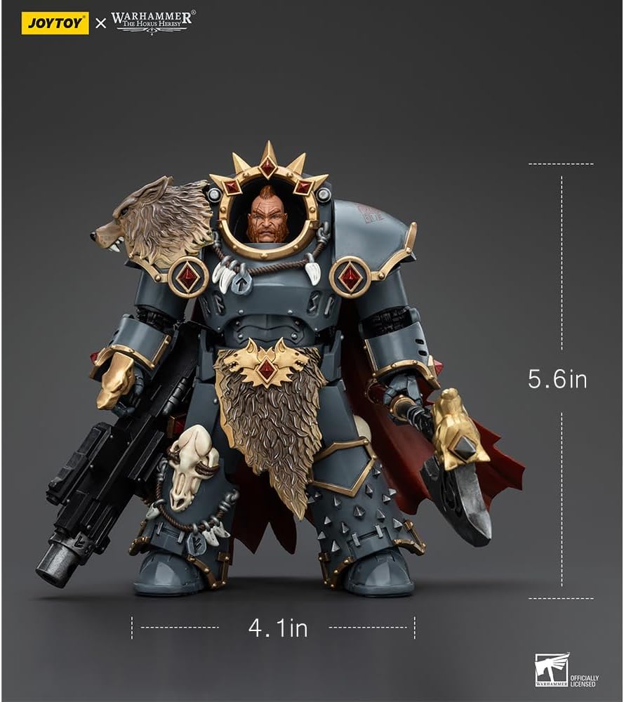 JOYTOY Warhammer The Horus Heresy Space Wolves Hvarl Red-Blade, 1:18 Scale Action Figure Mecha Joy Toy Collection Model 5.6in