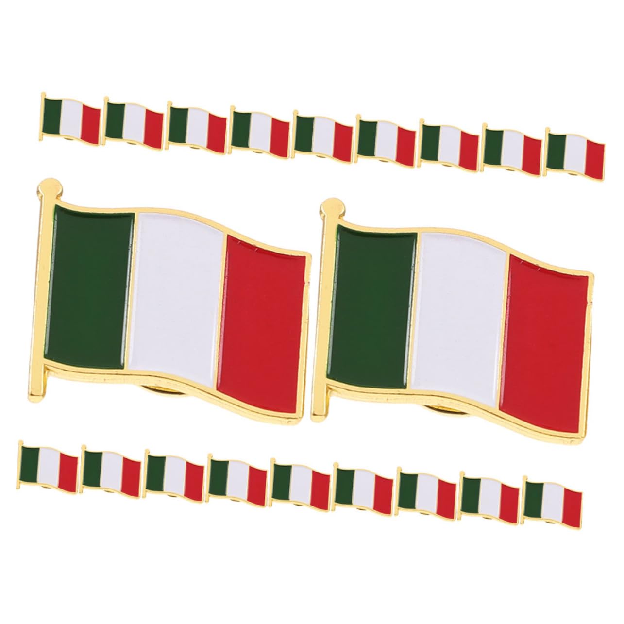 VALICLUD 40 Stück Italienische Flagge Brosche Herren Anzug Pin Schal Brosche Pin Patriotisches Abzeichen Flagge Pin Kleidung Abzeichen Italienische Brosche Pin Italien Pin Nationalflagge