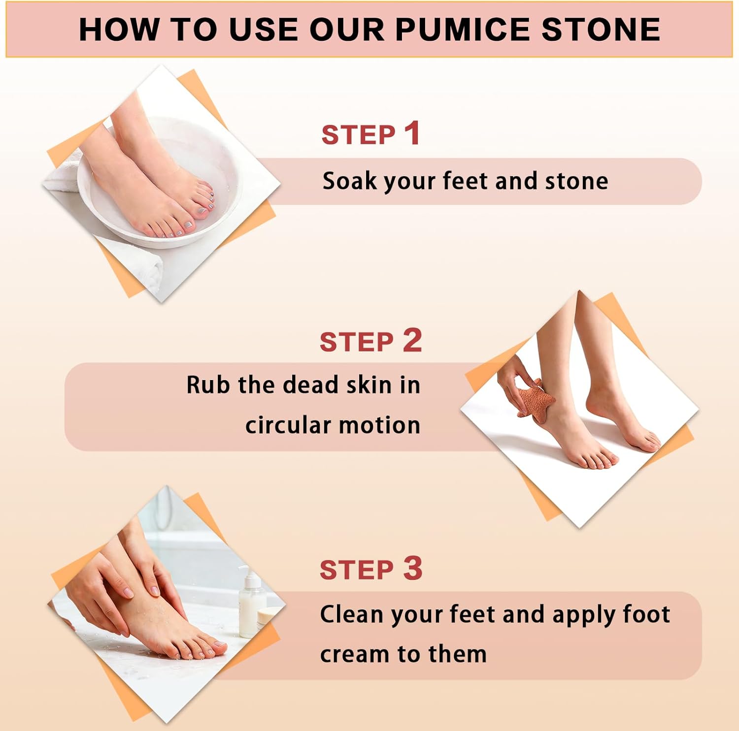 2 Pack Natural Terracotta Pumice Stone, Pedicure Tools Hard Skin Callus Remover for Feet and Hands - Foot File Exfoliation to Remove Dead Skin and Callusess