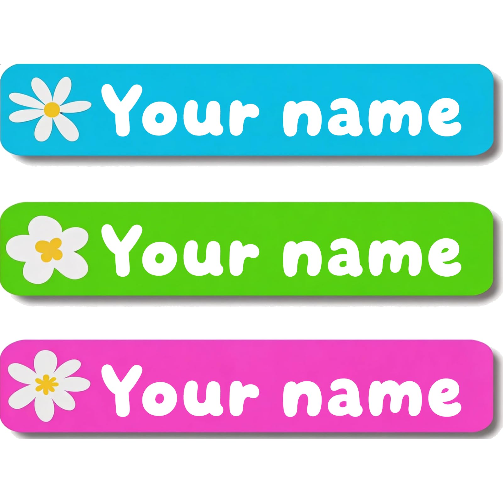 Personalized Waterproof Name Stickers for Kids, Washable Clothing Labels, Durable Name Tags for School, Kindergarten, Lunch Boxes, Books, Toys – Ideal Back to School（Flower）