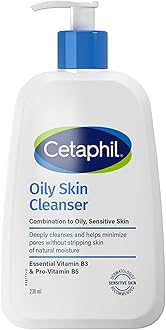 Cetaphil Oily Skin Cleanser, Face & Body Wash for Men & Women, Combination to Oily and Sensitive Skin, Unscented, 236ml
